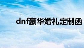 dnf豪华婚礼定制函（dnf豪华婚礼）