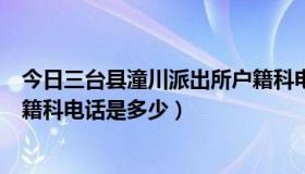 今日三台县潼川派出所户籍科电话（四川省三台县公安局户籍科电话是多少）