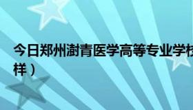 今日郑州澍青医学高等专业学校贴吧（郑州树青医学院怎么样）