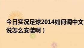 今日实况足球2014如何调中文解说（实况足球2010中文解说怎么安装啊）