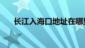 长江入海口地址在哪里（长江入海口）