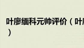 叶廖缅科元帅评价（叶廖缅科元帅战争回忆录）