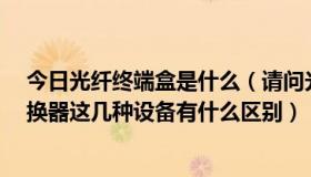 今日光纤终端盒是什么（请问光纤终端盒,光端机,和光电转换器这几种设备有什么区别）