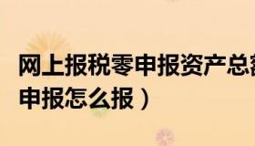 网上报税零申报资产总额怎么填（网上报税零申报怎么报）