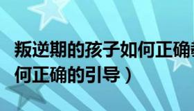 叛逆期的孩子如何正确教育（叛逆期的孩子如何正确的引导）