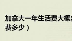 加拿大一年生活费大概多少（加拿大一年生活费多少）