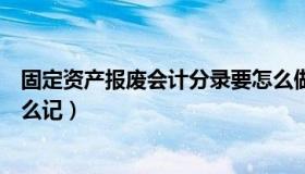 固定资产报废会计分录要怎么做（固定资产报废会计分录怎么记）