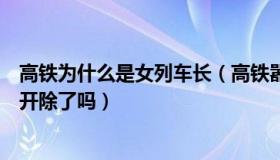 高铁为什么是女列车长（高铁嚣张哥事件中女列车长最后被开除了吗）