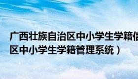 广西壮族自治区中小学生学籍信息管理系统（广西壮族自治区中小学生学籍管理系统）