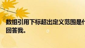 数组引用下标超出定义范围是什么问题？怎么解决？谢谢你回答我。