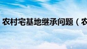 农村宅基地继承问题（农村宅基地继承问题）