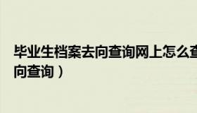 毕业生档案去向查询网上怎么查档案在哪里（毕业生档案去向查询）