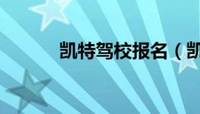 凯特驾校报名（凯特驾校官网）