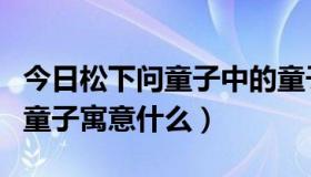 今日松下问童子中的童子是什么意思（松下问童子寓意什么）