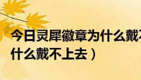 今日灵犀徽章为什么戴不上去了（灵犀徽章为什么戴不上去）