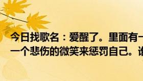 今日找歌名：爱醒了。里面有一集。请告诉她我不爱他，用一个悲伤的微笑来惩罚自己。谁能告诉我歌名是什么？