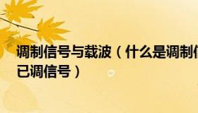 调制信号与载波（什么是调制信号 什么是载波信号 什么是已调信号）