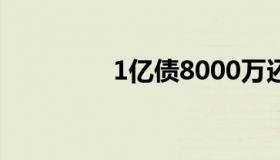 1亿债8000万还清（1亿）