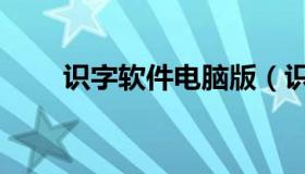 识字软件电脑版（识字软件电脑版）