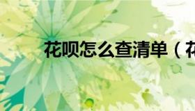 花呗怎么查清单（花呗怎么充q币）