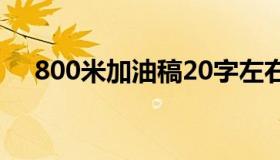 800米加油稿20字左右（800米加油稿）