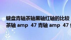 键盘青轴茶轴黑轴红轴的比较（机械键盘的黑轴 amp  47 茶轴 amp  47 青轴 amp  47 红轴有什么区别）