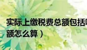 实际上缴税费总额包括哪些（实际上缴税费总额怎么算）