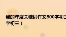 我的年度关键词作文800字初三（我的年度关键词作文800字初三）