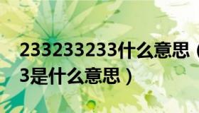 233233233什么意思（2333333333333333是什么意思）