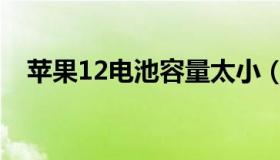 苹果12电池容量太小（苹果12电池容量）