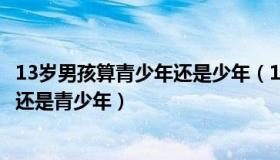 13岁男孩算青少年还是少年（13岁属于什么是少年还是青年还是青少年）