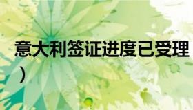 意大利签证进度已受理（意大利签证进度查询）