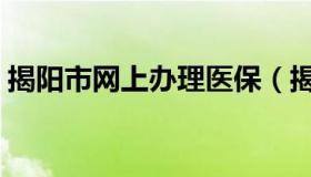 揭阳市网上办理医保（揭阳市网上办事大厅）