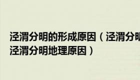 泾渭分明的形成原因（泾渭分明为什么产生泾渭分明的原因泾渭分明地理原因）