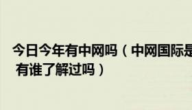 今日今年有中网吗（中网国际是真的吗 最近在了解这个项目 有谁了解过吗）