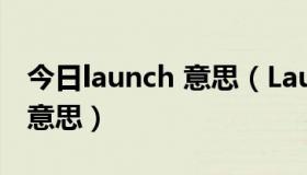 今日launch 意思（LaunchManager是什么意思）