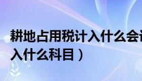 耕地占用税计入什么会计科目（耕地占用税计入什么科目）