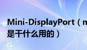 Mini-DisplayPort（mini displayport接口是干什么用的）