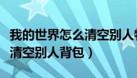 我的世界怎么清空别人物品栏（我的世界怎么清空别人背包）