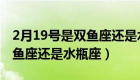 2月19号是双鱼座还是水瓶座（2月19日是双鱼座还是水瓶座）