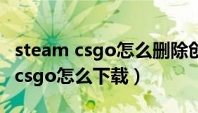 steam csgo怎么删除创意工坊文件（steam csgo怎么下载）