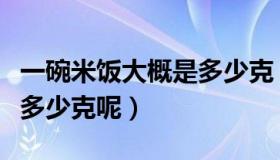 一碗米饭大概是多少克（像是这样的一碗米饭多少克呢）