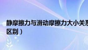 静摩擦力与滑动摩擦力大小关系（静摩擦力与滑动摩擦力的区别）