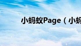 小蚂蚁Page（小蚂蚁page官网）