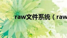 raw文件系统（raw文件系统恢复）