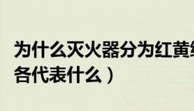 为什么灭火器分为红黄绿（灭火器上的红黄绿各代表什么）