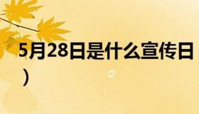 5月28日是什么宣传日（5月28日是什么星座）