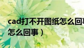 cad打不开图纸怎么回事啊（cad打不开图纸怎么回事）