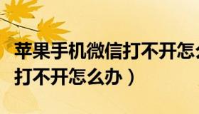 苹果手机微信打不开怎么处理（苹果手机微信打不开怎么办）