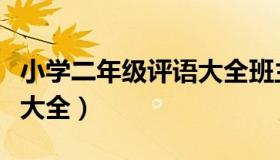 小学二年级评语大全班主任（小学二年级评语大全）